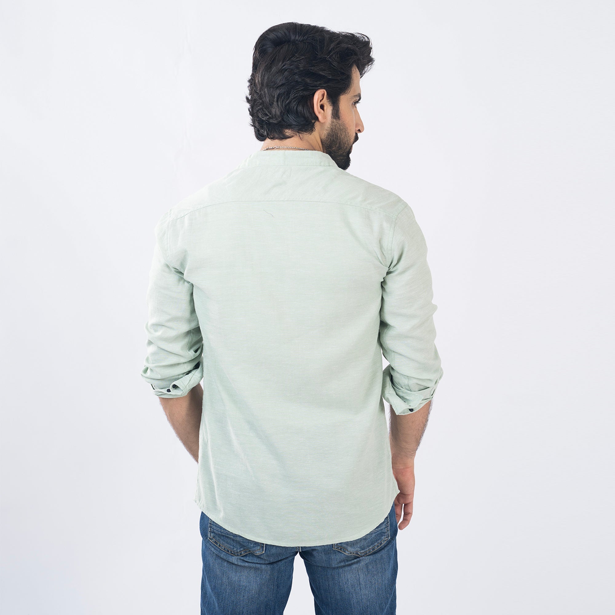 VYBE- Casual Shirt Light Green