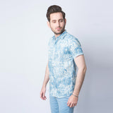VYBE - Casual Shirt- Blue Half Sleeves