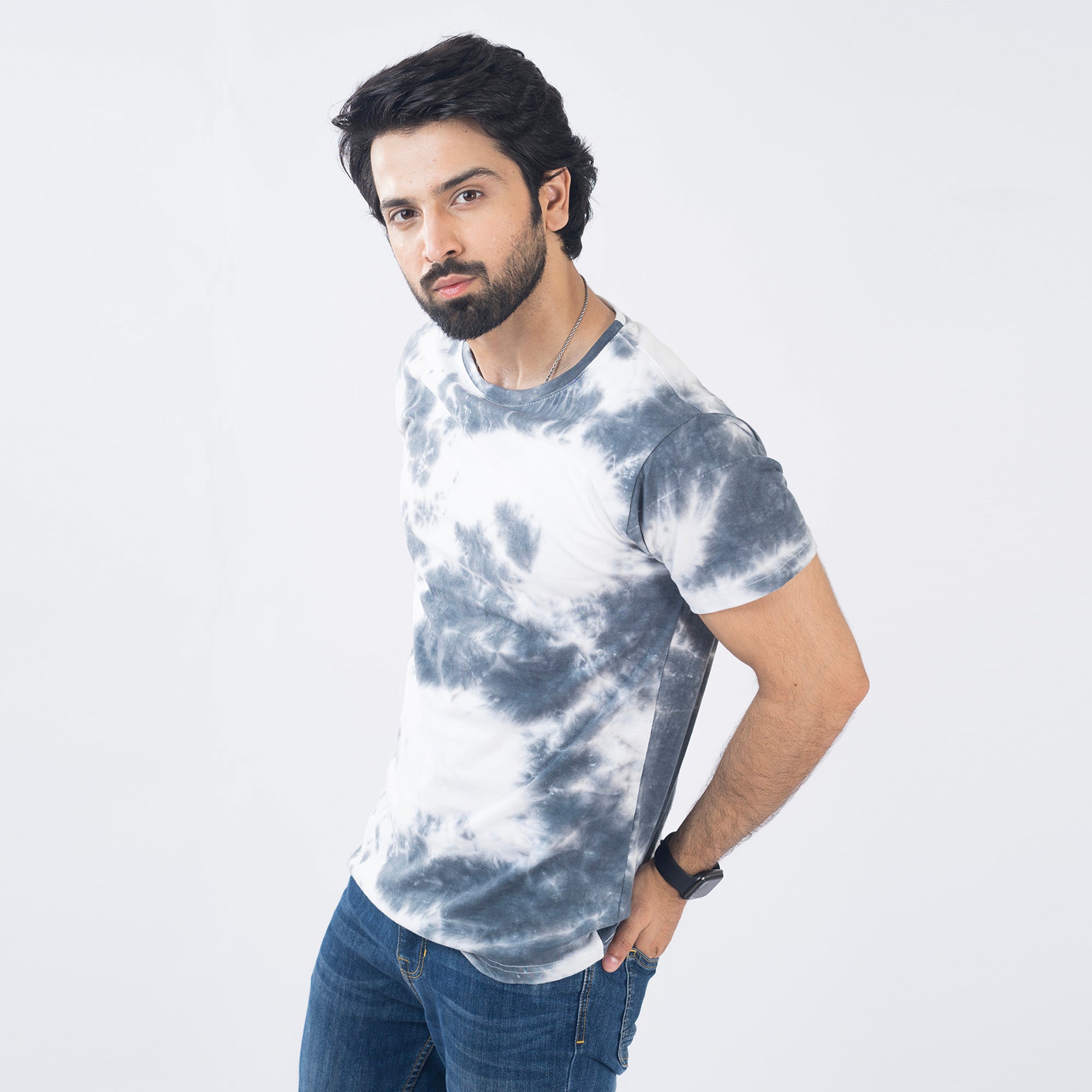 VYBE- T-Shirt-Gray Tye & Dye