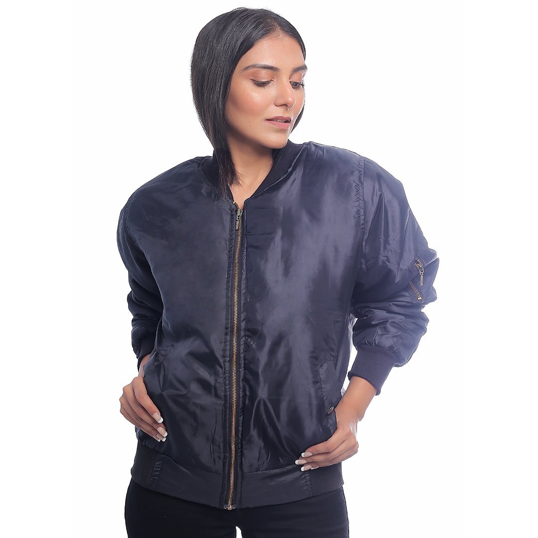 VYBE- Mock Zipper - Black Color