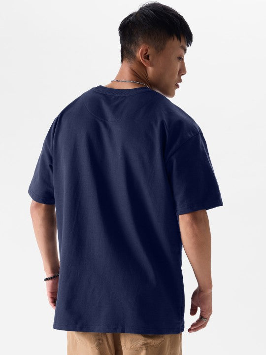 VYBE - Premium Drop Shoulder Tee For Men - Navy Blue