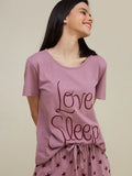 VYBE - Love Sleep Printed PJ Suit