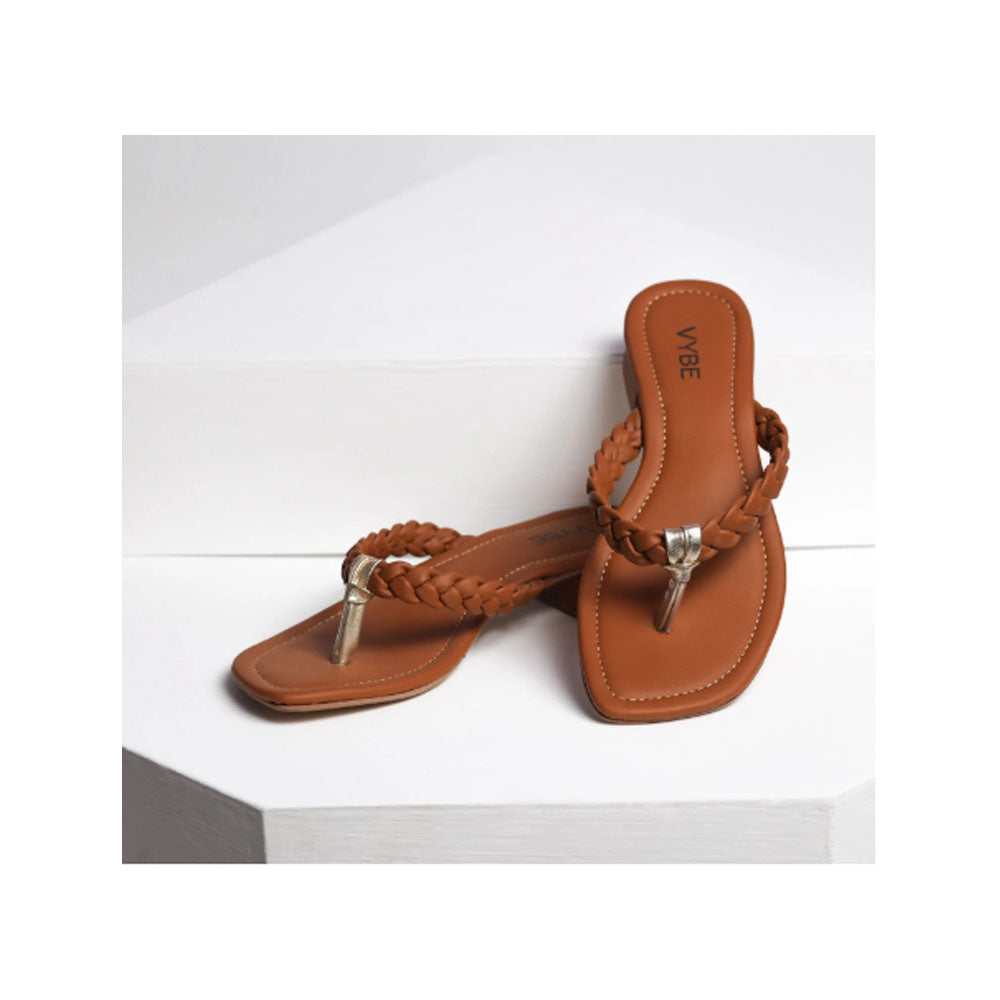 VYBE- V Weave Slide- Brown