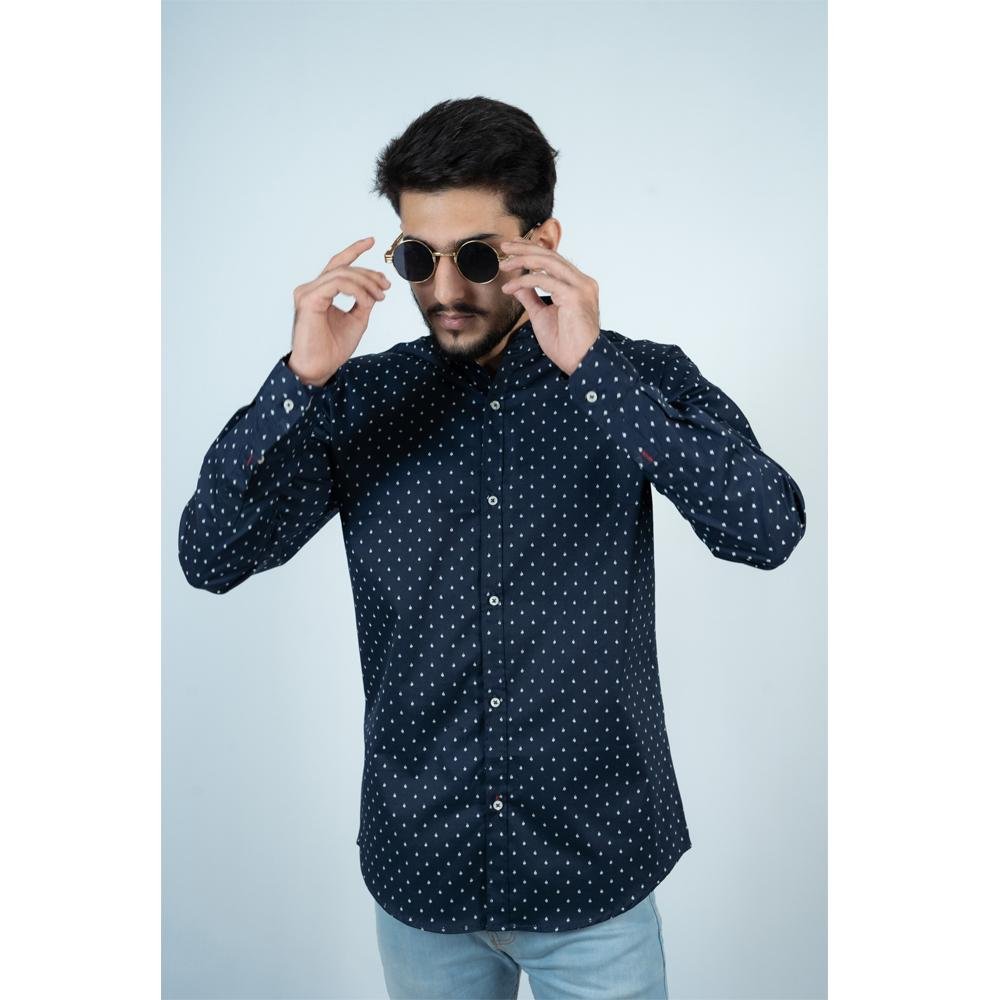 VYBE - Casual Shirt Navy On The Lose