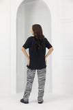 VYBE -  Zebra Printed PJ Suit