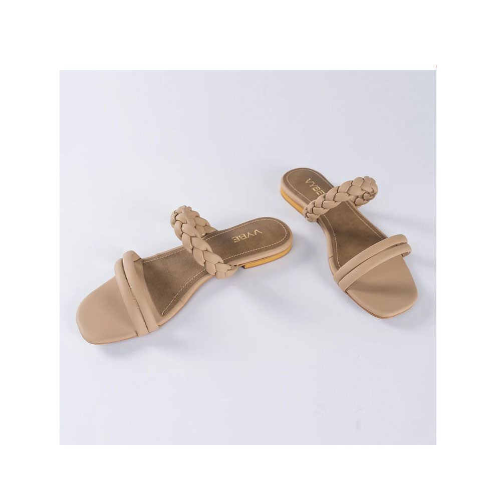 VYBE- Weave Slide Double Strap-Beige