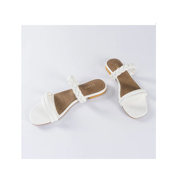 VYBE- Weave Slide Double Strap-White