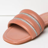 VYBE- Two Shine Strap Slide-Pink