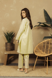 VYBE- Basic Co-Ord-Chikankari Lemon