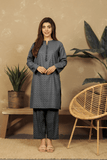 VYBE- Basic Co-Ord-Chikankari Gray(Only Kurta)