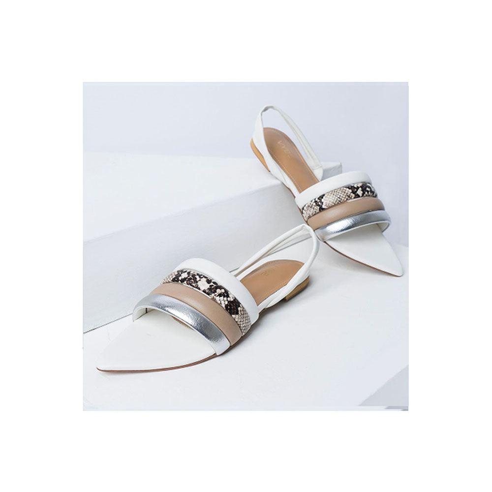 VYBE-  Sneak Silver Slide- White