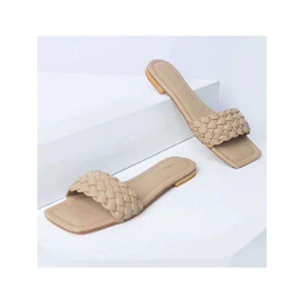VYBE- Weave Slide-Beige