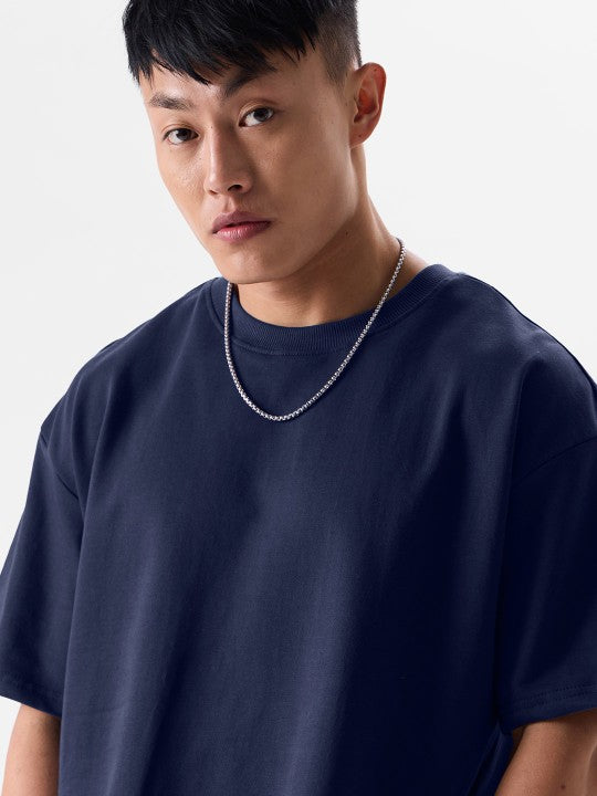 VYBE - Premium Drop Shoulder Tee For Men - Navy Blue