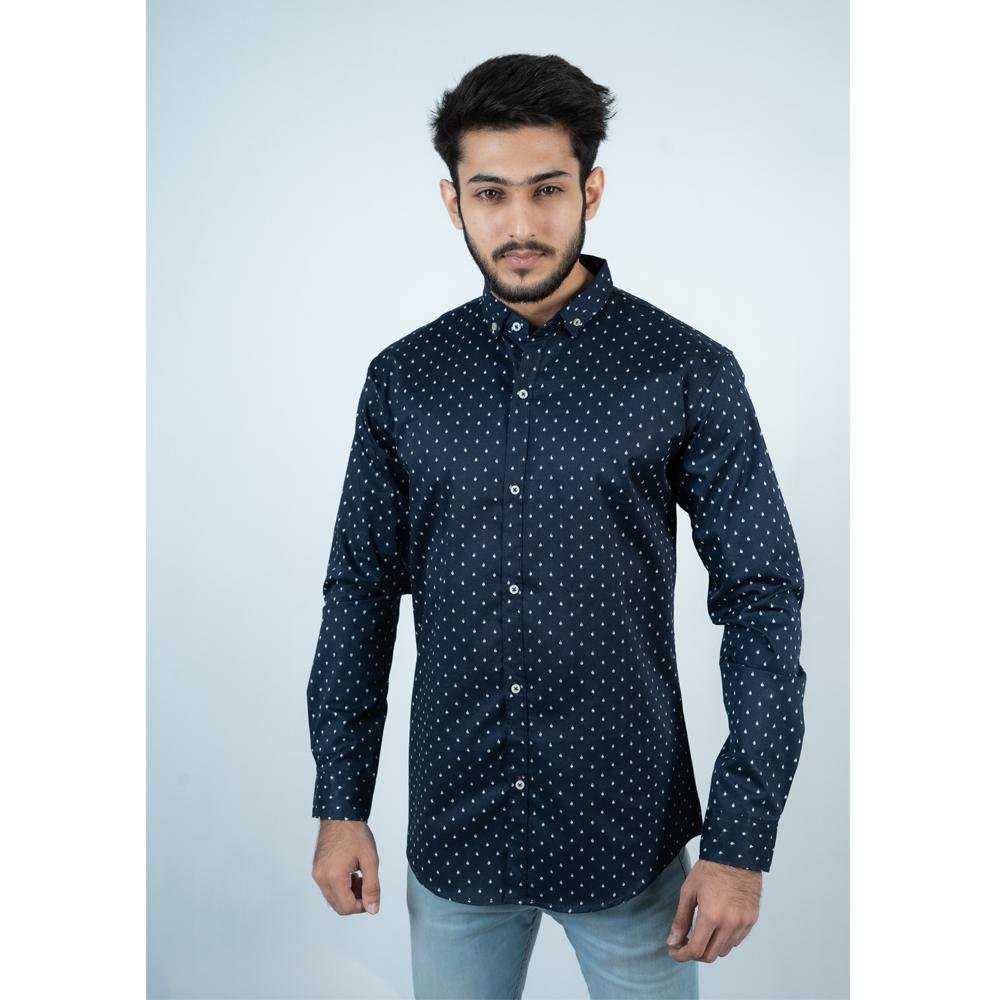 VYBE - Casual Shirt Navy On The Lose