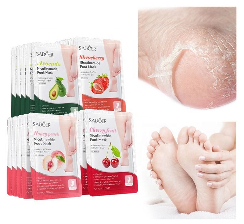 Pack of 2 Moisturizing Peeling Gloves Hand Mask Exfoliating Sheet Mask Exfoliating Whitening Foot Peeling Facial Mask