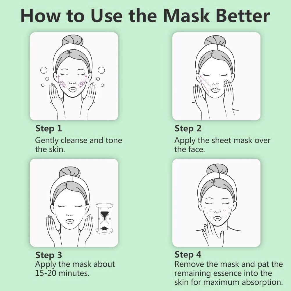 SADOER / Bioaqua Bundle of 12pcs & 15pcs Facial Face Sheet Mask, Hydrating, Radiance Boost, Calming, Moisturizing, Skin Care Sheet Masks