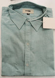 VYBE-Casual Shirt Half Sleeve-Light Green