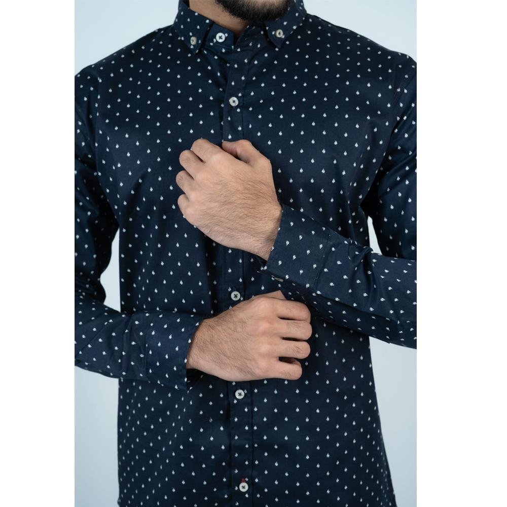 VYBE - Casual Shirt Navy On The Lose