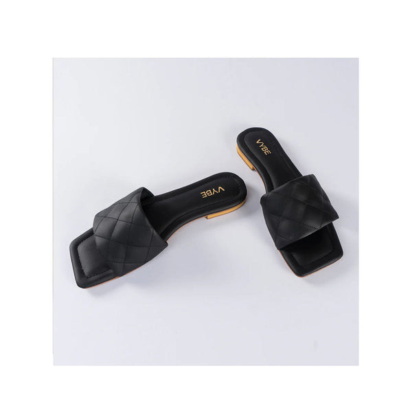 VYBE- Squar Weave Slide-Black