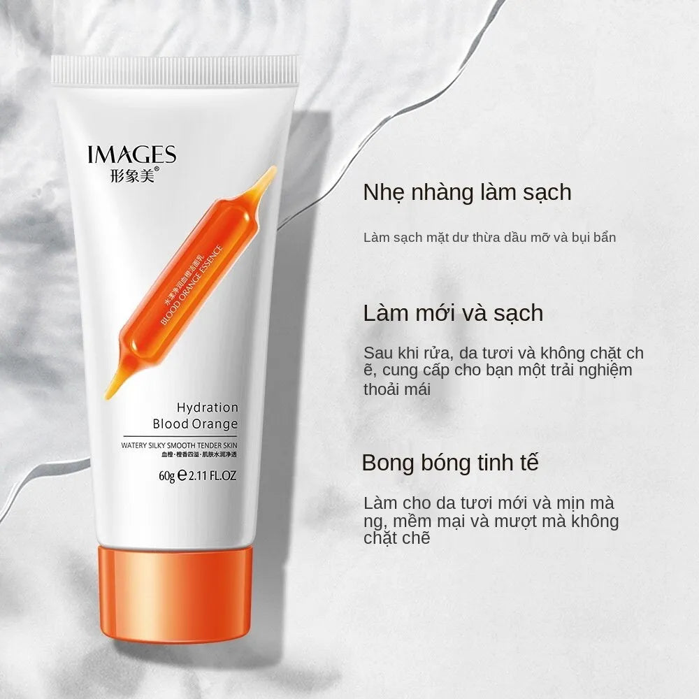 Sadoer Pack OF 3 Vitamin C Blood Orange Whitening Moisturizing Skin Care Series (Cleansing Mousse-Ampoule Serum-Cleanser)
