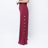 VYBE- Ladies Pants Red with button