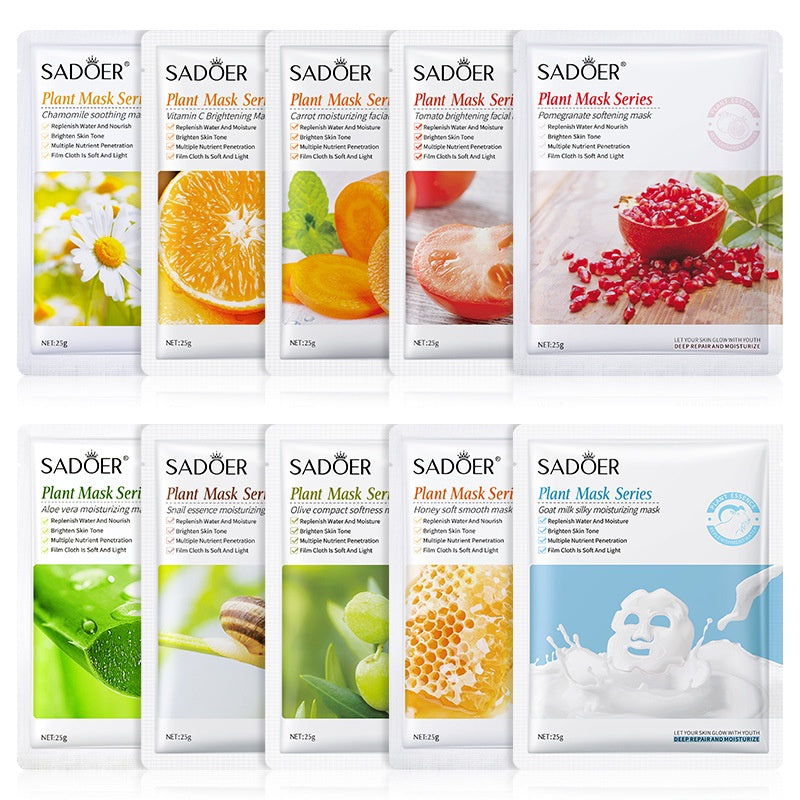 SADOER / Bioaqua Bundle of 12pcs & 15pcs Facial Face Sheet Mask, Hydrating, Radiance Boost, Calming, Moisturizing, Skin Care Sheet Masks
