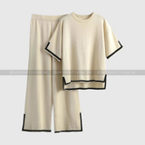 VYBE -  Flexxi Soft Cotton Co ord Set - Beige