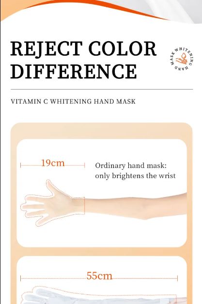 SADOER Pack OF 2 Vitamin C Whitening Moisturizing Repair Nourishing Korean Hand & Foot Mask (SD91396 SD91389)