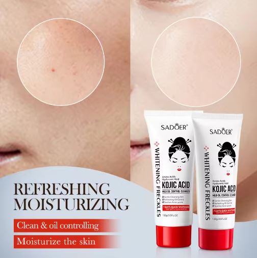 SADOER Best Skin Mild Cleansing Moisturizer Facial Wash Niacinamide Kojic Acid Whitening Oily Skin Control Face Cleanser SD10445