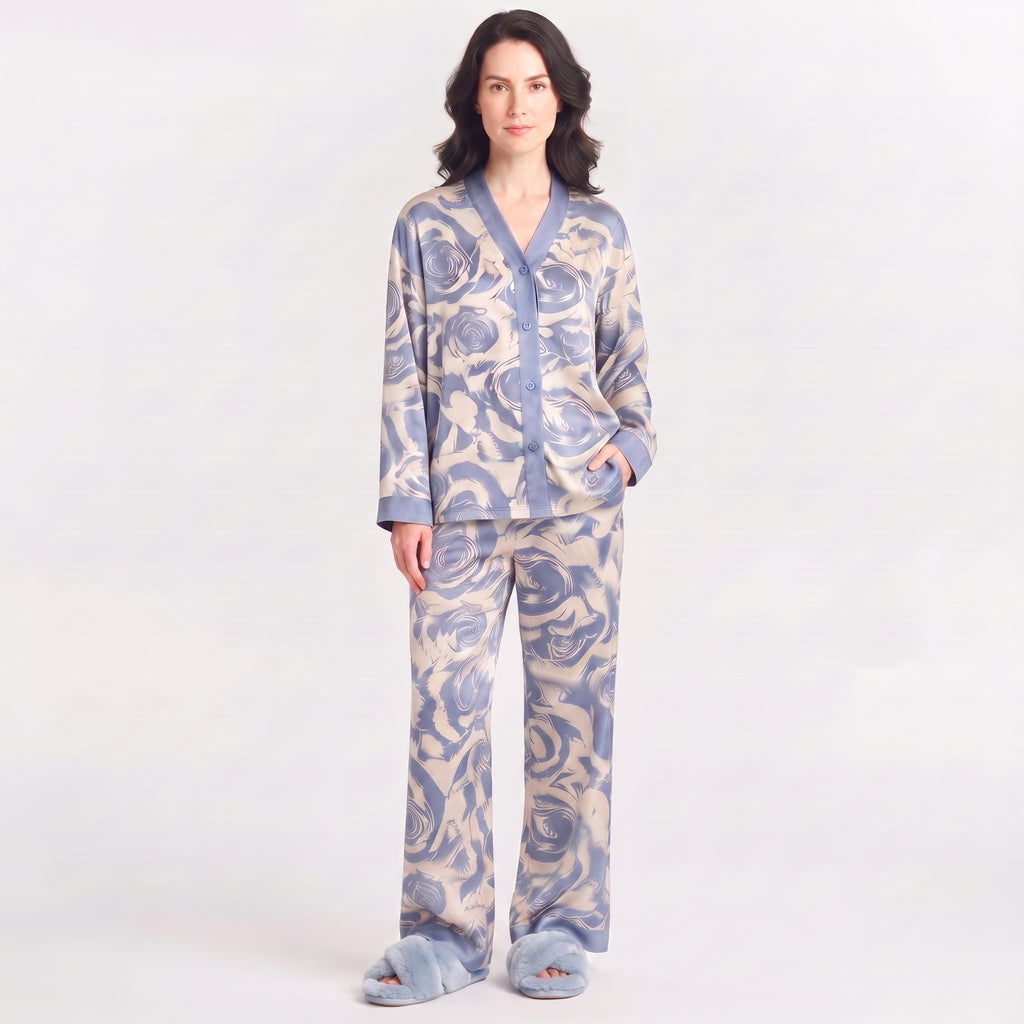 Vybe - Soft Cotton Lounge Set - Pastel Petals