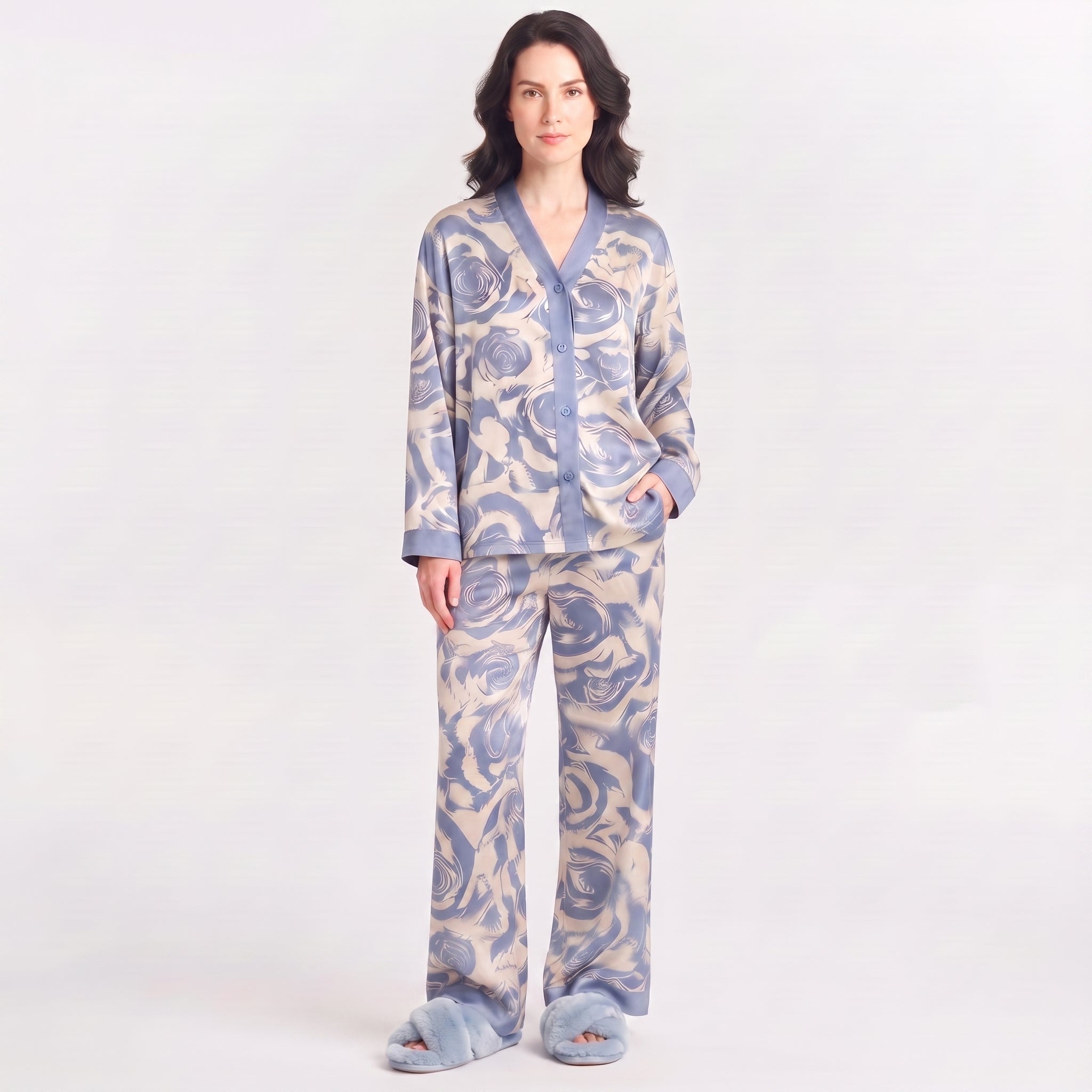 Vybe - Soft Cotton Lounge Set - Pastel Petals