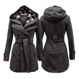 VYBE - Women Long Coat - Charcoal