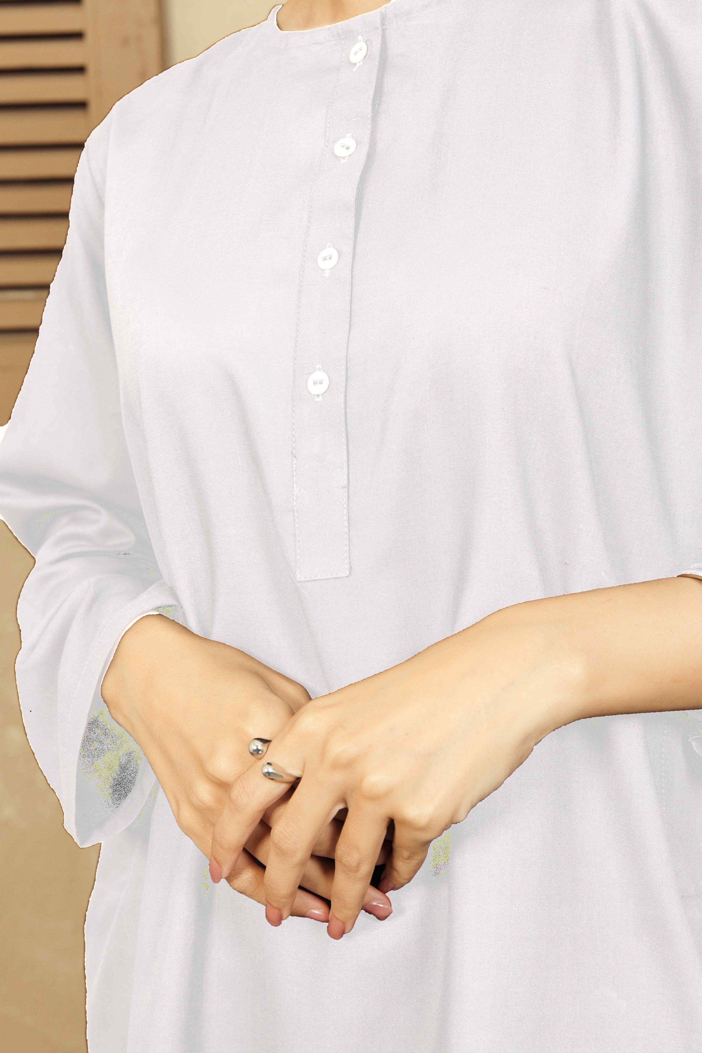 VYBE- Basic Co-Ord Citrine - White