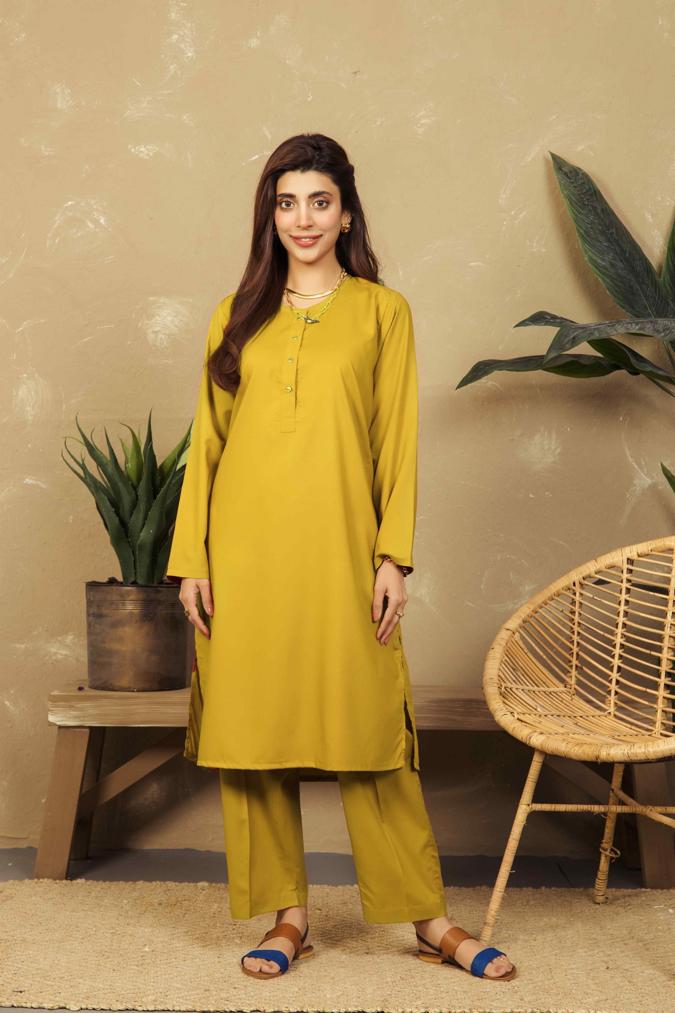 VYBE - Basic Co-Ord Citrine - Green