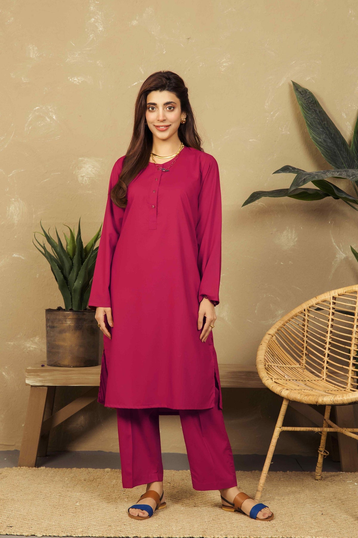 VYBE - Basic Co-Ord Citrine - Pink