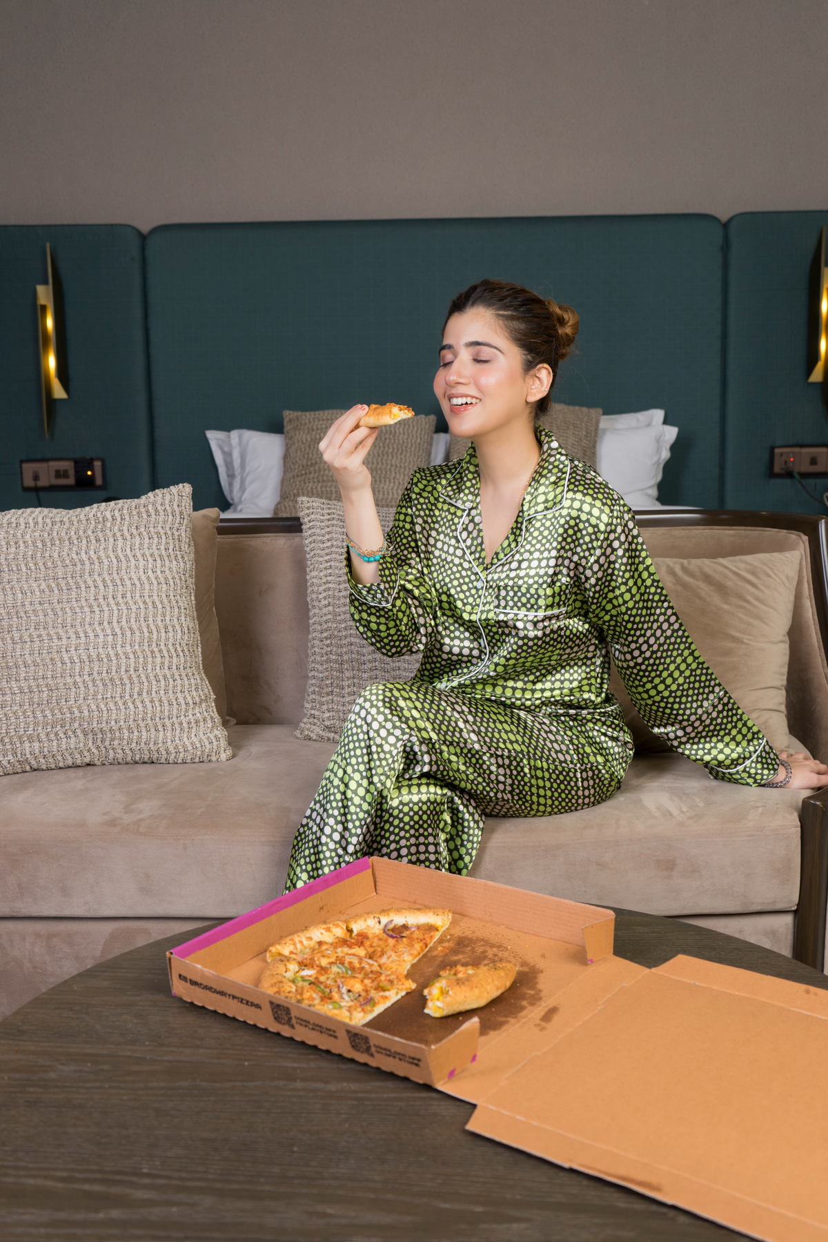 VYBE - PJ SET (Multi Dot Green)