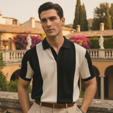 Vybe - Vintage Johnny Collar Polo - Black