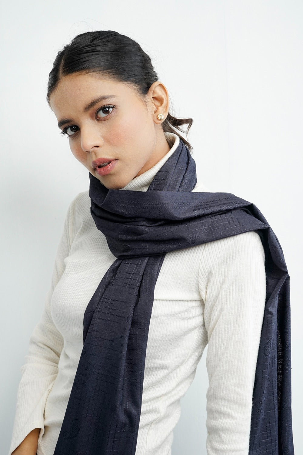 VYBE - Self Printed Stole Blue