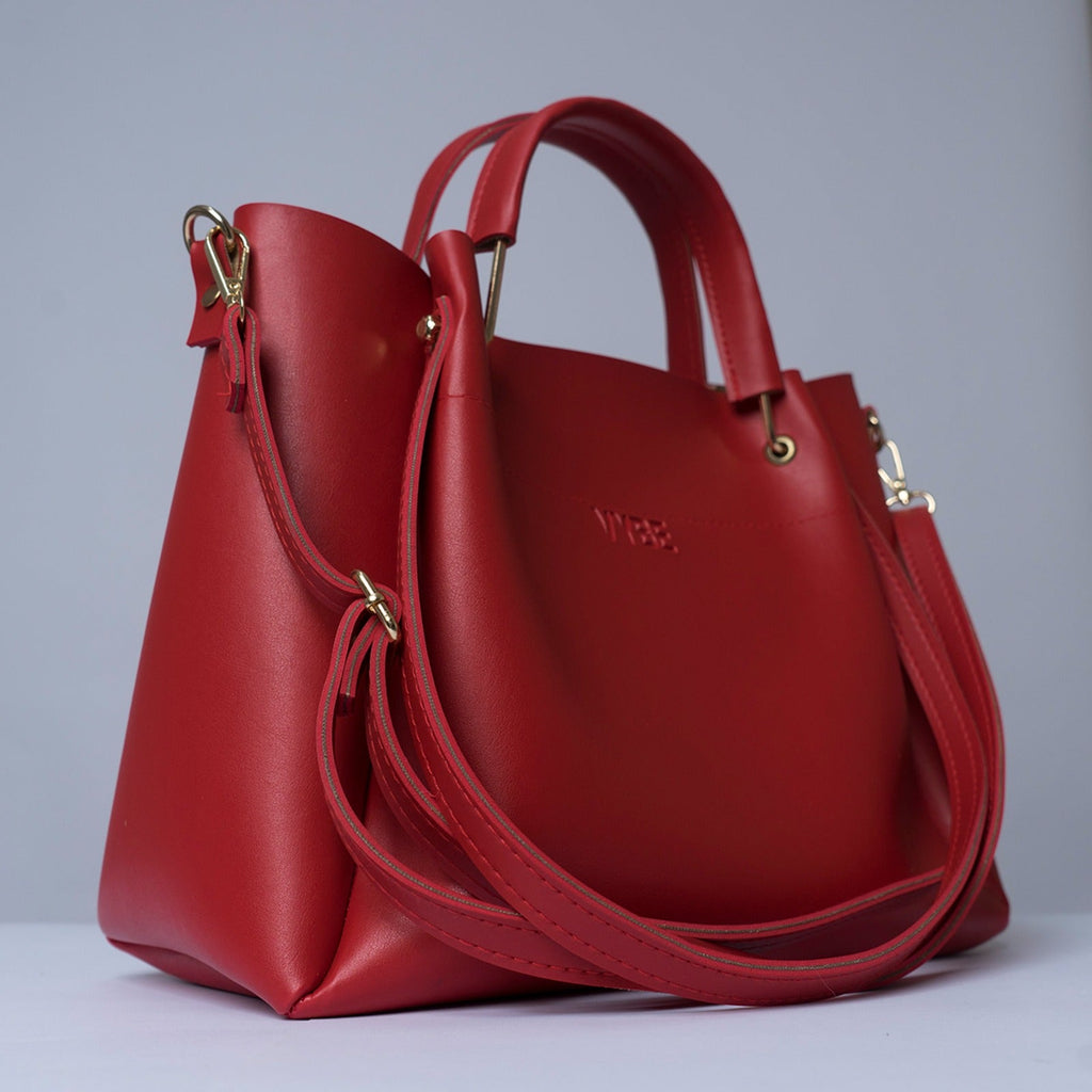 VYBE - 3 Pcs handBag -Red