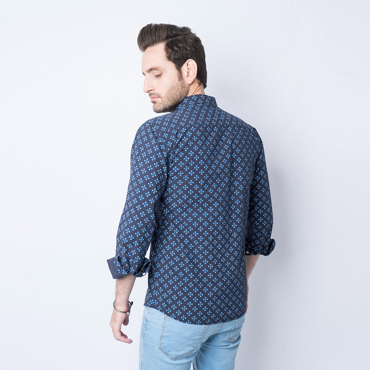 VYBE - Navy Blue Patterned