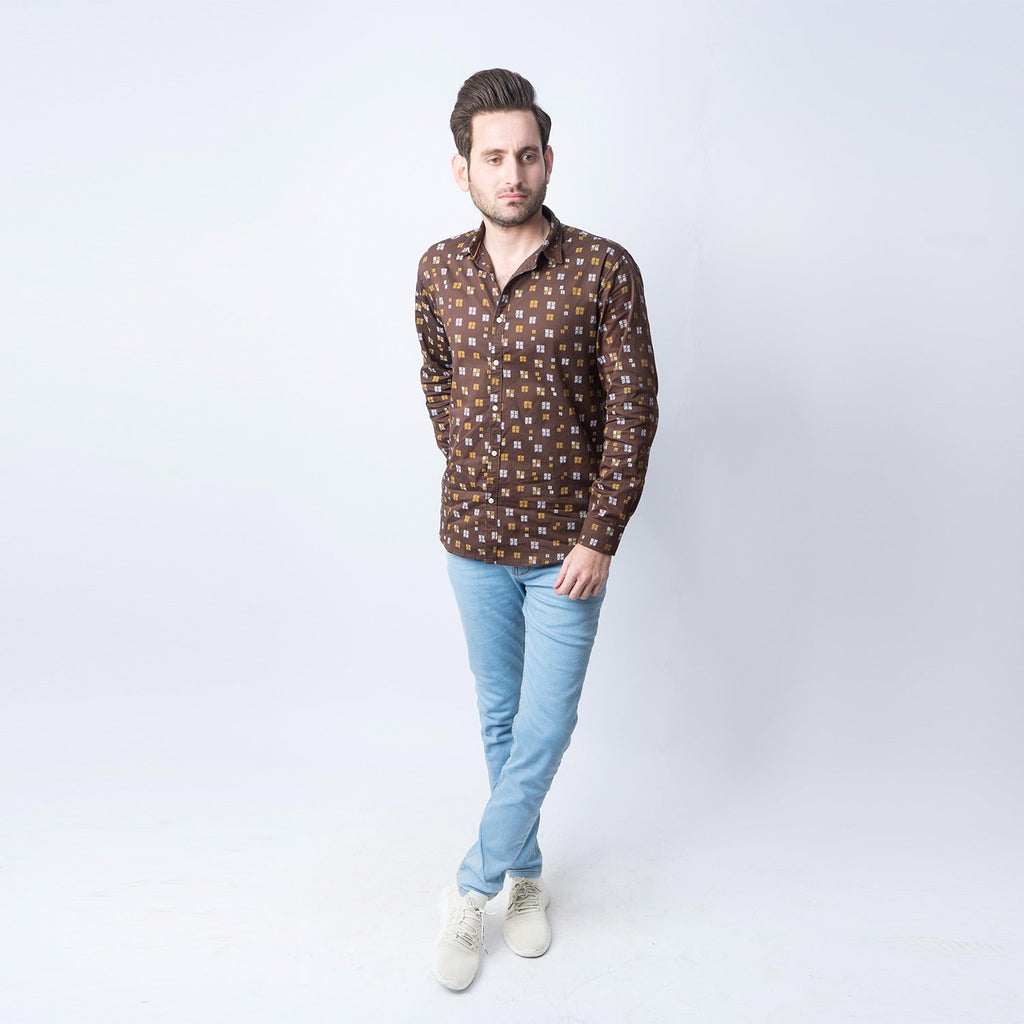 VYBE -Small Square Patterned Shirt