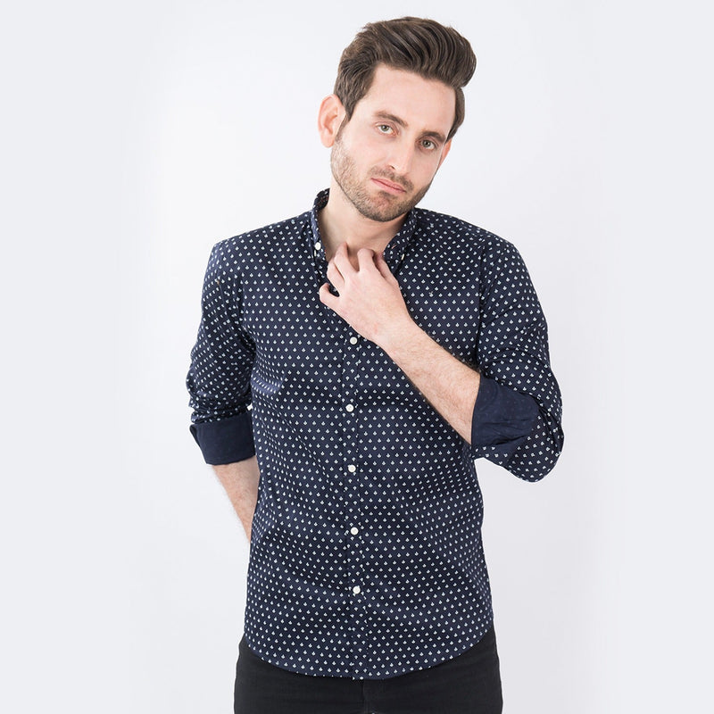 VYBE - Small Anchor Navy Blue Shirt