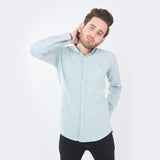 VYBE - Casual Solid Shirts- Blue