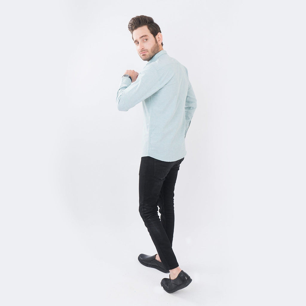 VYBE - Casual Solid Shirts- Blue