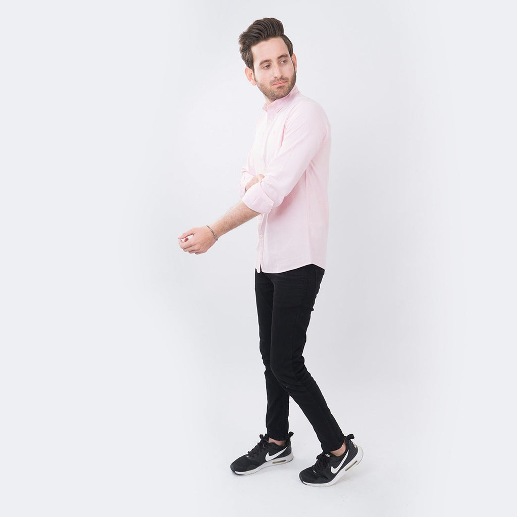 VYBE - Casual Solid Shirts- Pink