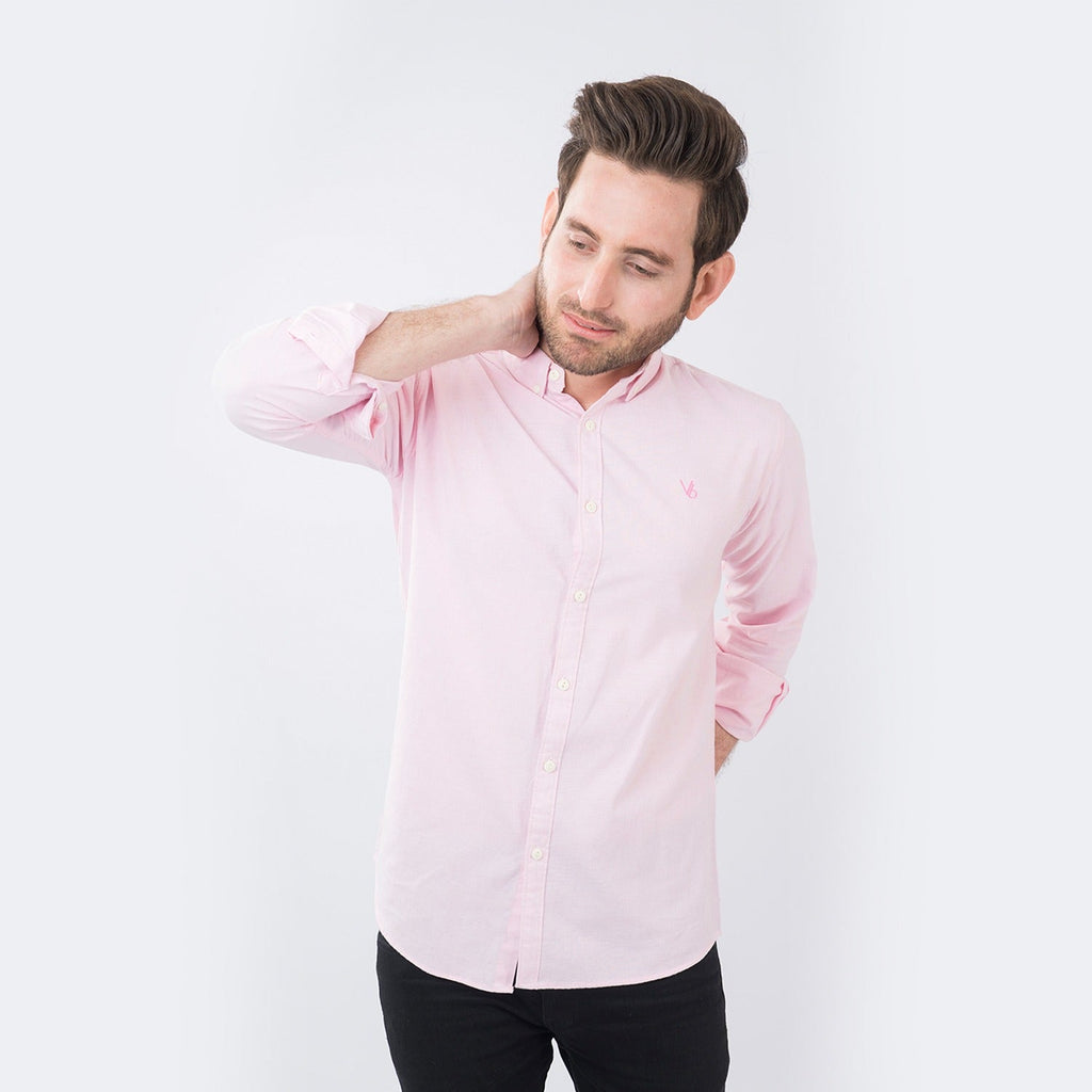 VYBE - Casual Solid Shirts- Pink