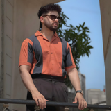 VYBE - Johnny Collar Polo - Rust