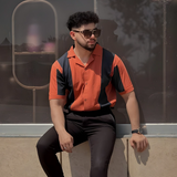 VYBE - Johnny Collar Polo - Rust