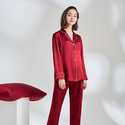 VYBE - Galaxy Pajama Suit Silk Red