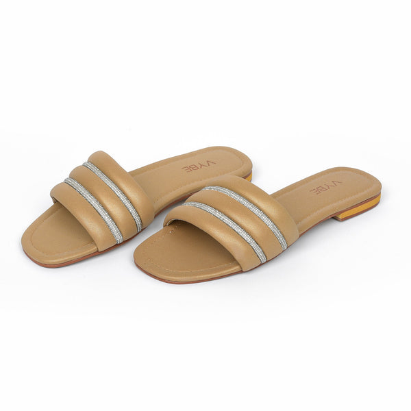 VYBE - Two Shine Strap Slide-Golden